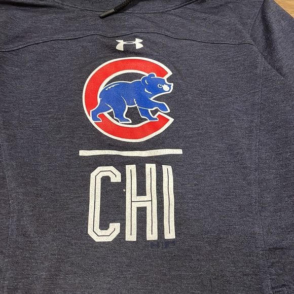 Under Armour Chicago Cubs Cowl Neck Sweatshirt - M - Picture 2 of 5